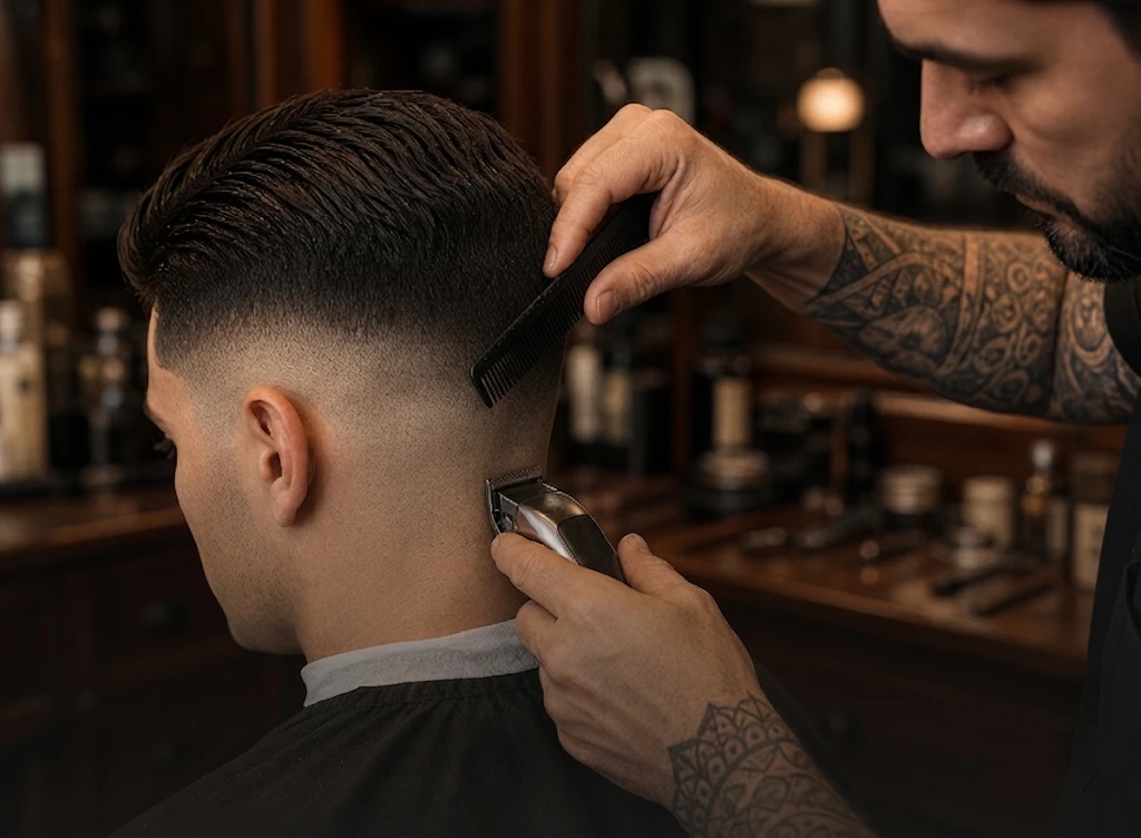 Fade con acabado en navaja